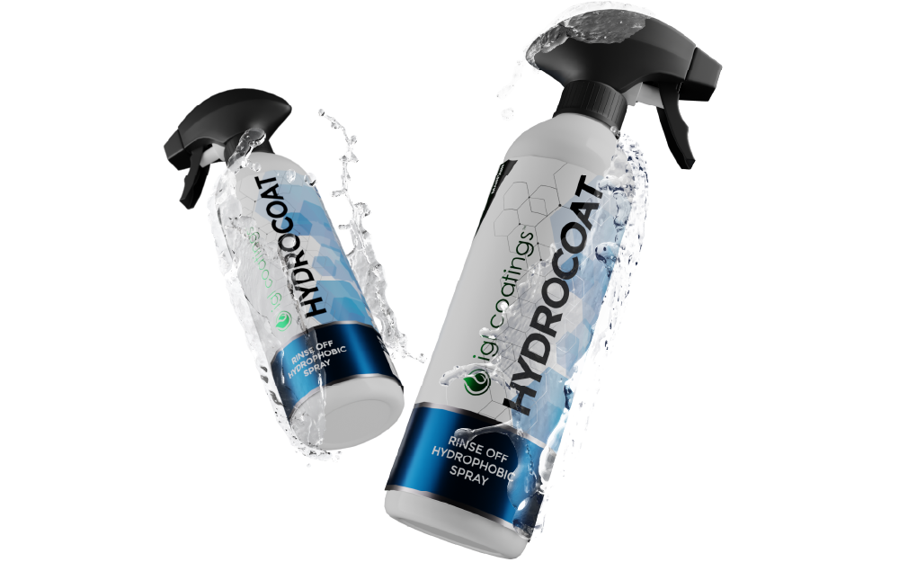 Two Hydrocoat spray bottles